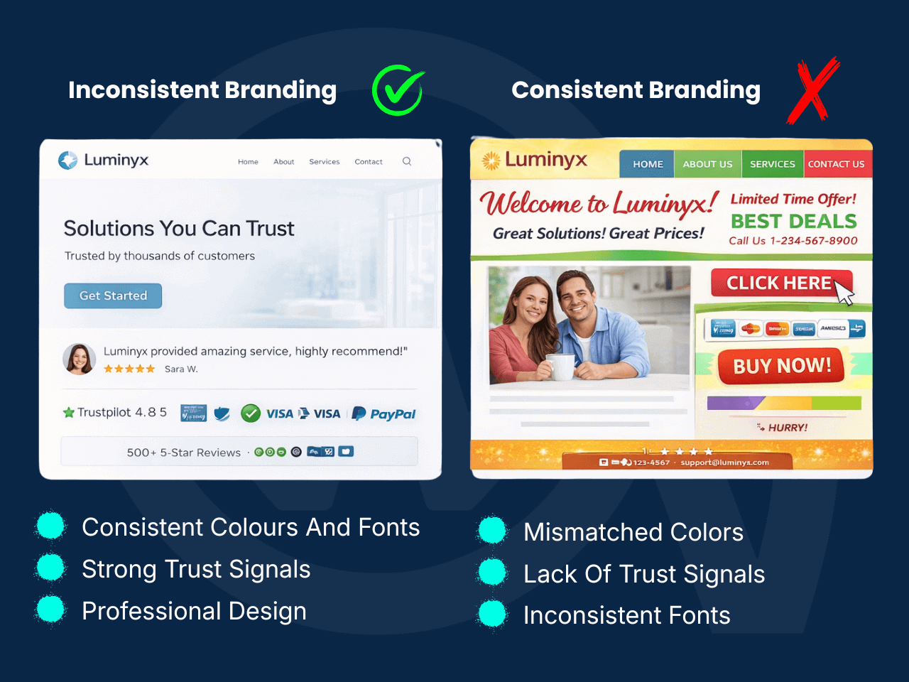 Consistent vs Inconsistent Branding