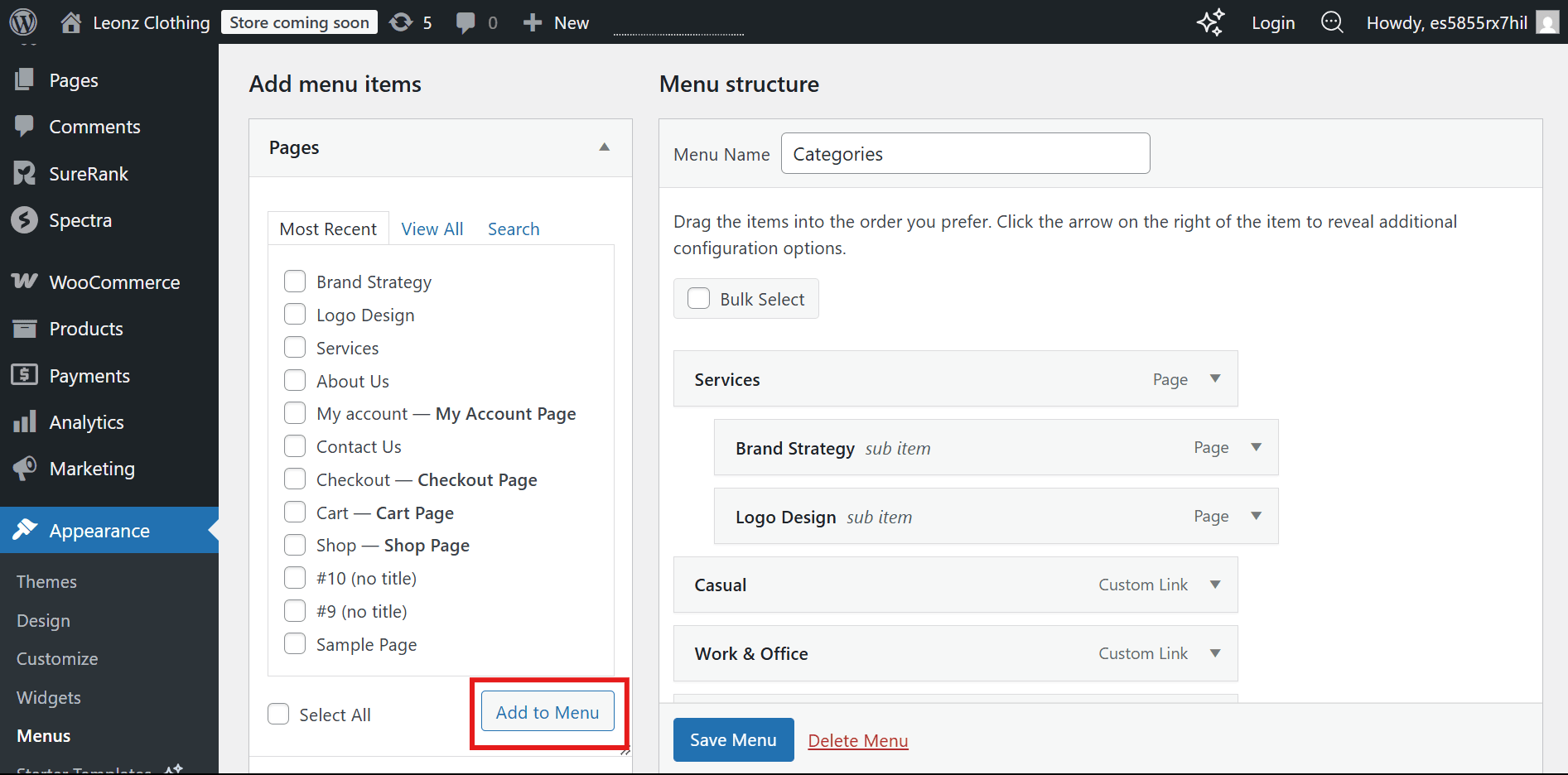 WordPress Add Menu Button