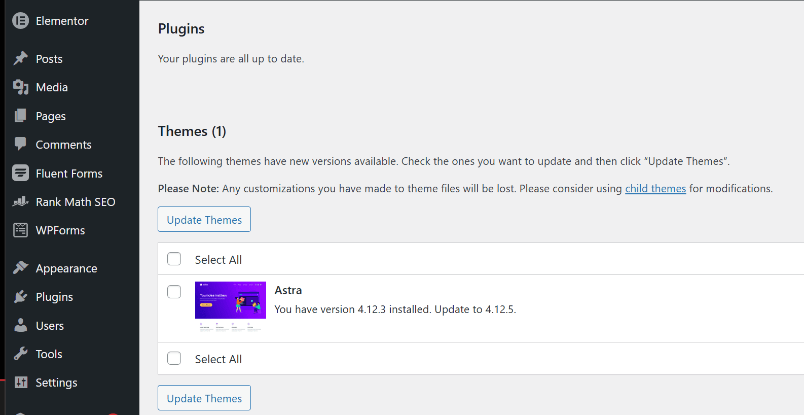 WordPress Security Checklist: Protect Your Site from Hackers (2026) WordPress Dashboard Updates Screen Showing Pending Updates