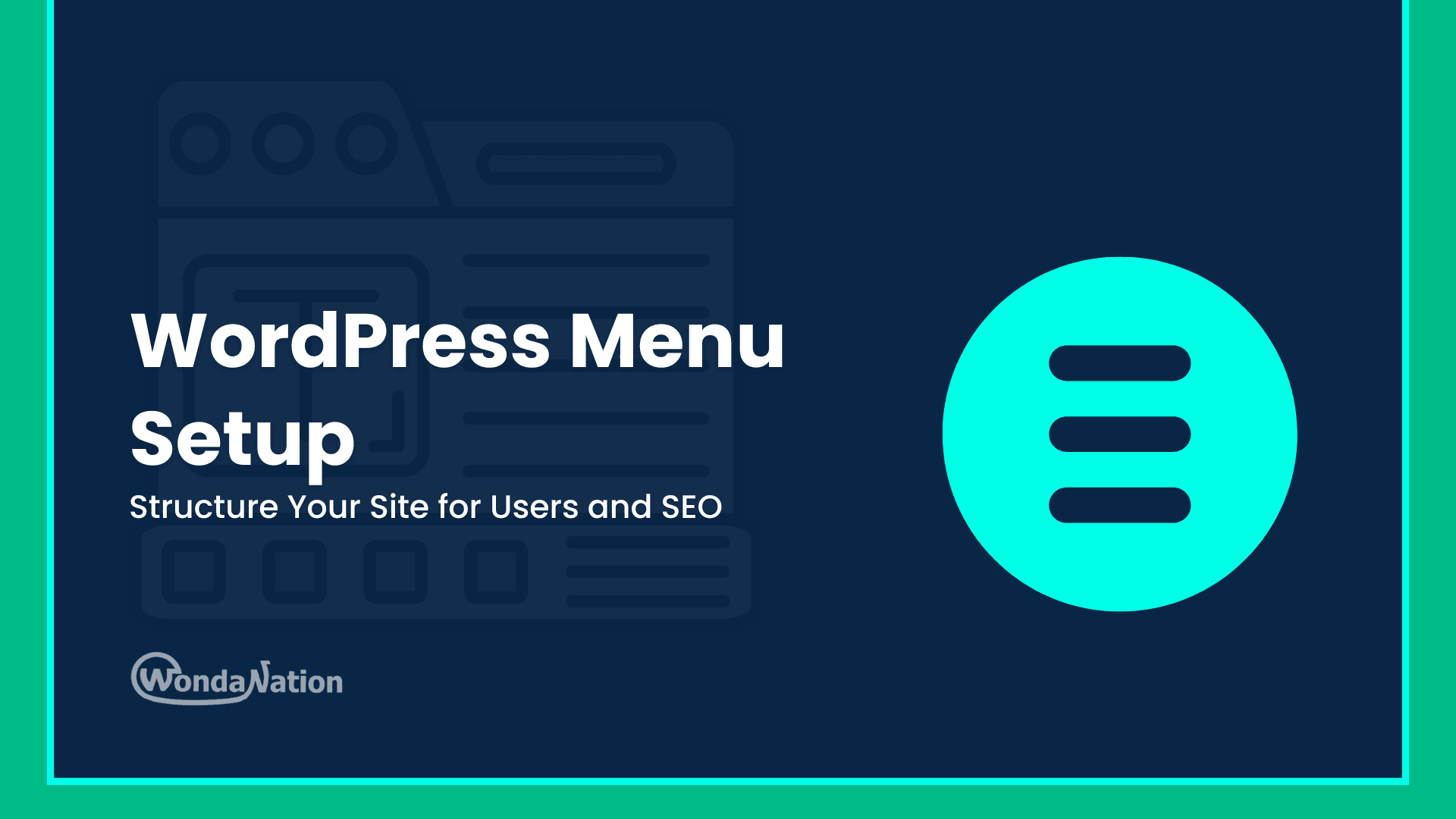 WordPress Menu Setup Feature Image