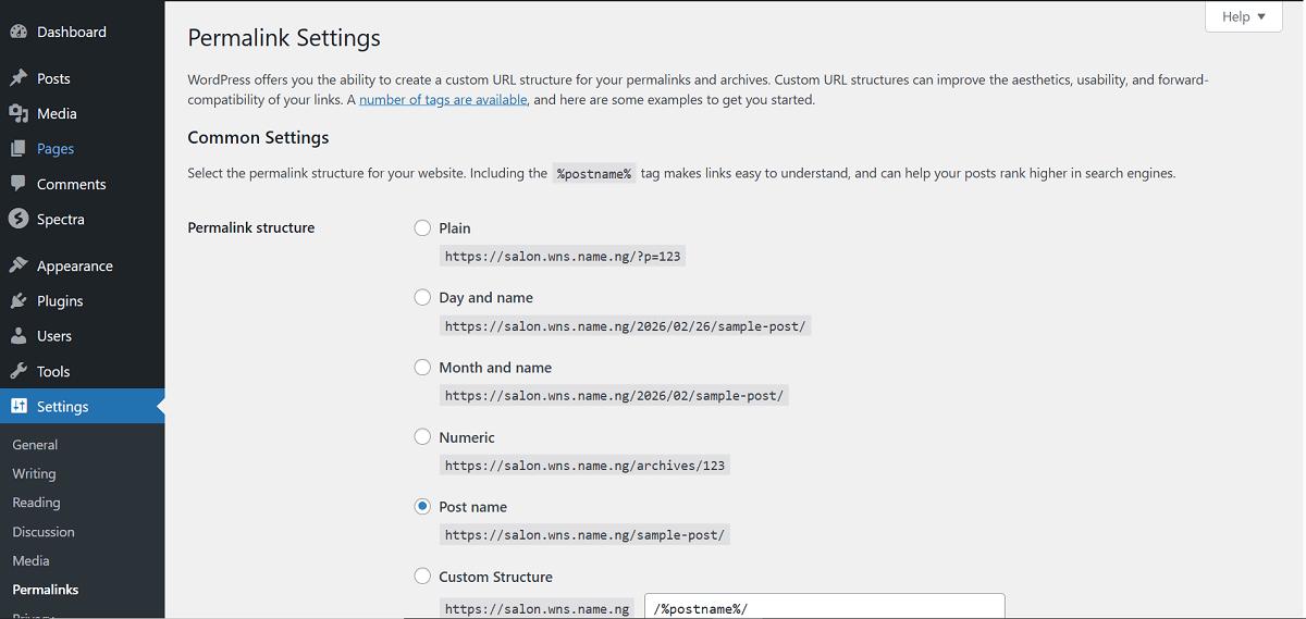 WordPress Permalink Directory