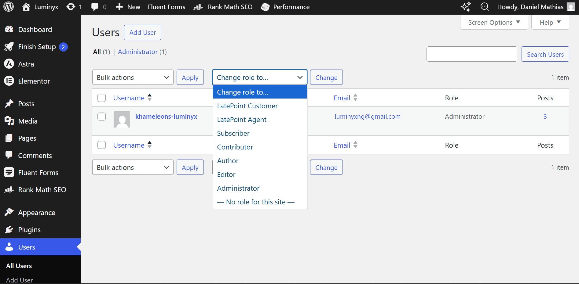 WordPress Security Checklist: Protect Your Site from Hackers (2026) WordPress Users Roles Screen