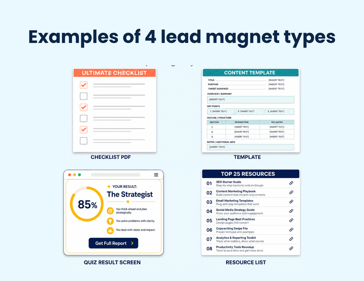 Email List Building Guide: Grow Your Subscribers from Zero 4 Lead Magnet Types