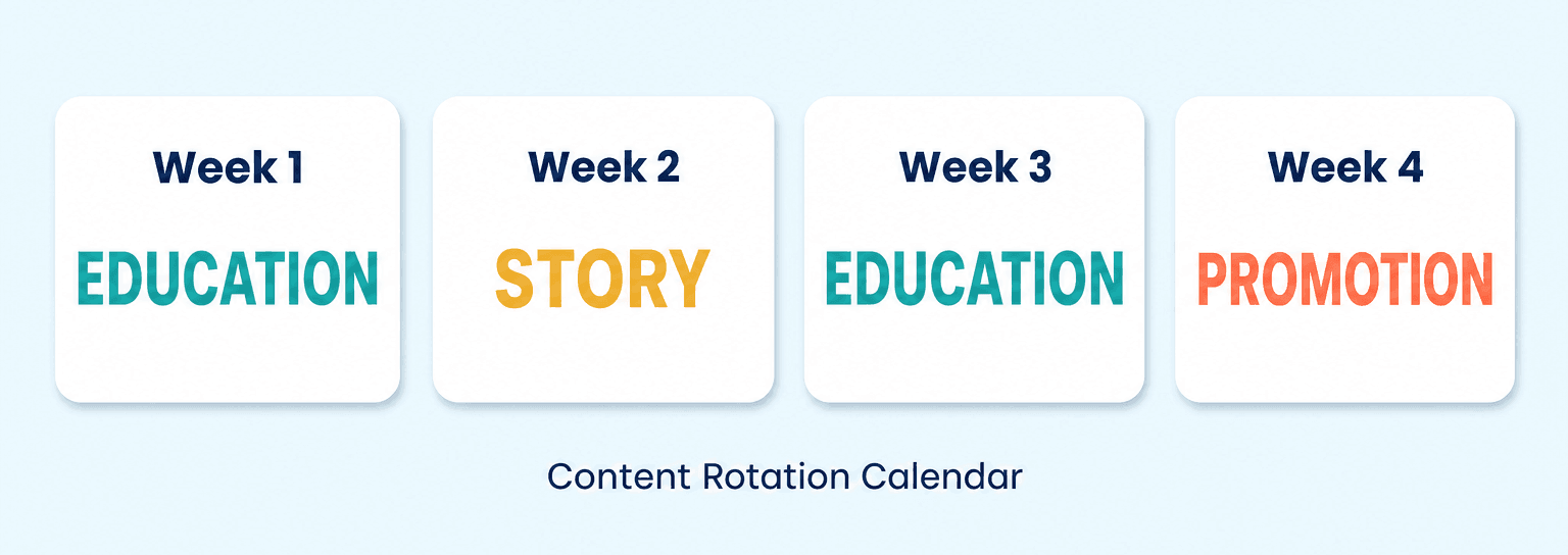 Newsletter Strategy: Content That Keeps Subscribers Engaged 4-week Content Rotation Calendar