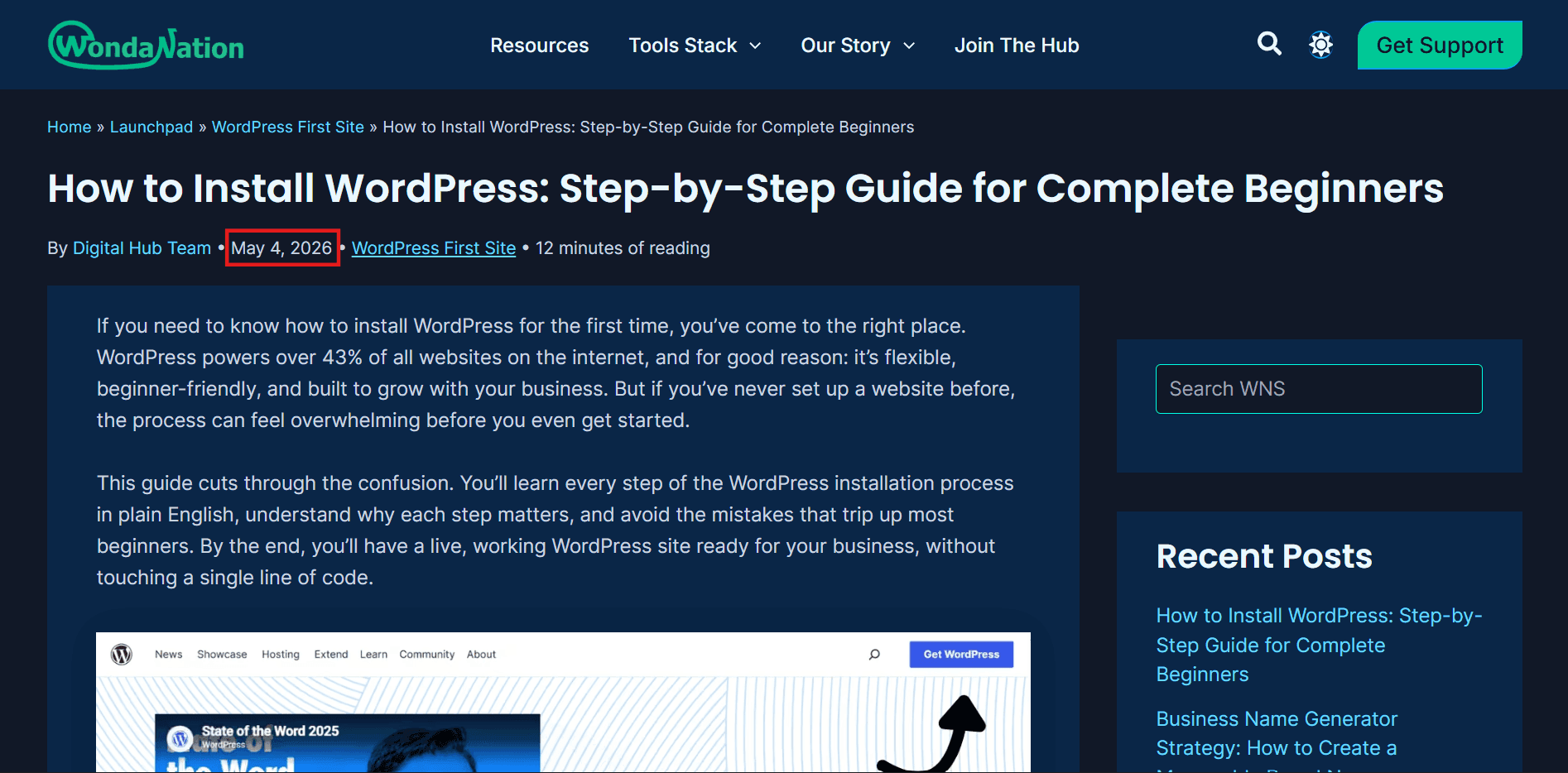 Blog Post Header