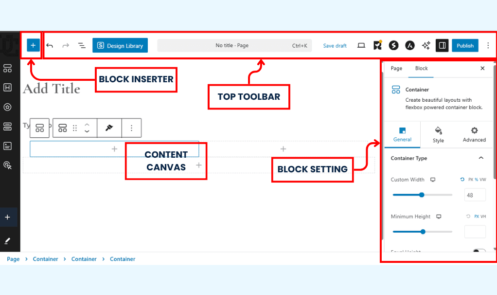 Gutenberg Block Editor Guide: Master WordPress Content Creation Gutenberg Editor With Label Pointing