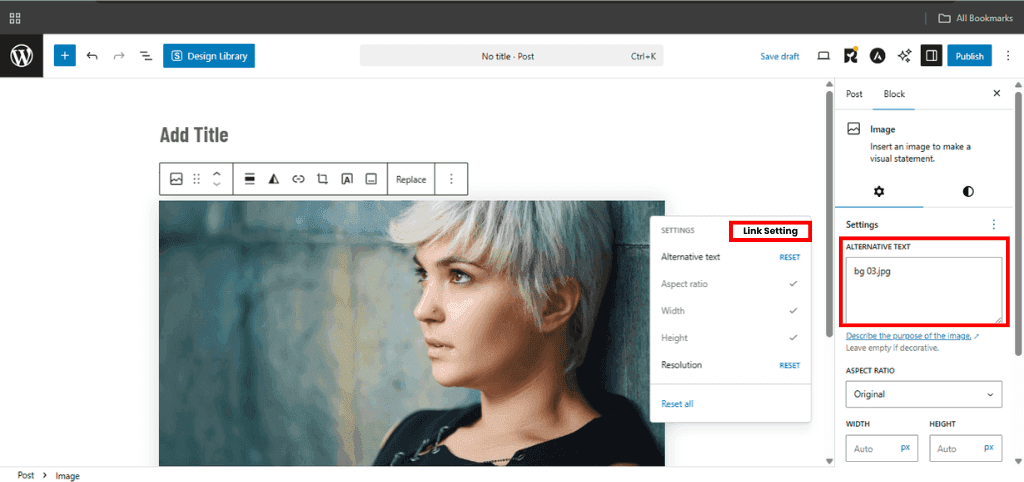 Essential Gutenberg Blocks: The Ones You Will Actually Use gutenberg image block showing alt text settings