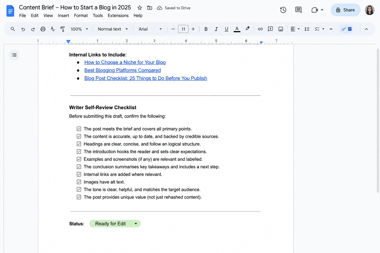 Writing SOPs for Content: Document Your Content Creation SOP for Consistency Sample Writer Checklist