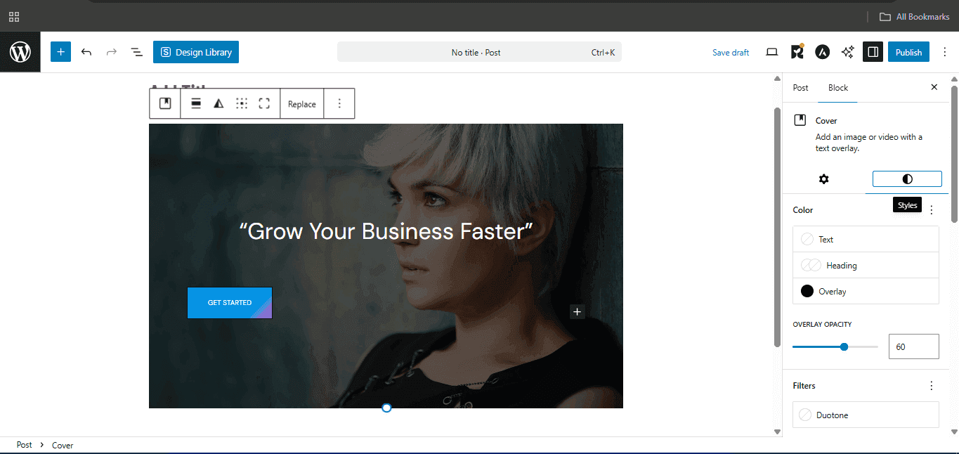 Essential Gutenberg Blocks: The Ones You Will Actually Use wordpress cover block with heading and cta button