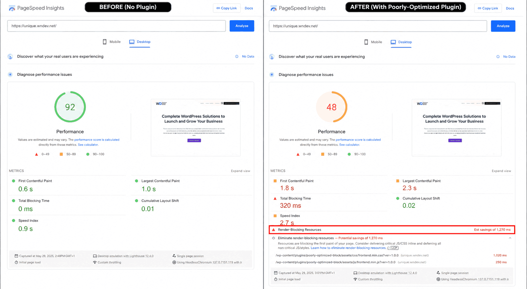 Essential Gutenberg Blocks: The Ones You Will Actually Use wordpress pagespeed comparison with render blocking resources